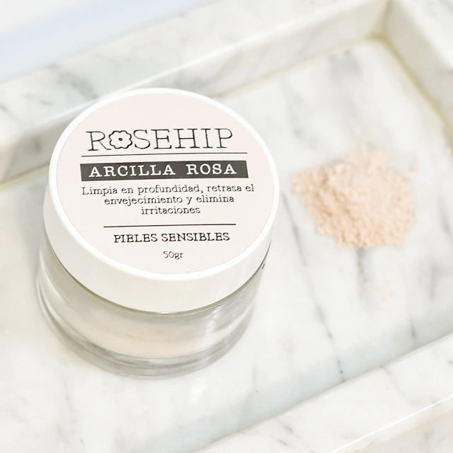 MASCARILLA DE ARCILLA ROSA - PIEL SENSIBLE - FRASCO 50GR