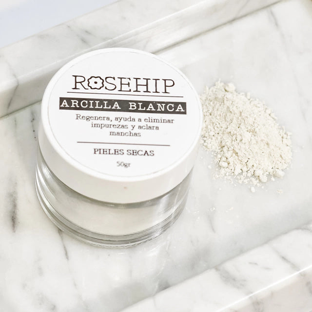 MASCARILLA DE ARCILLA BLANCA - PIEL NORMAL A SECA - FRASCO 50GR