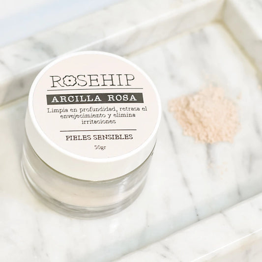 MASCARILLA DE ARCILLA ROSA - PIEL SENSIBLE - FRASCO 50GR