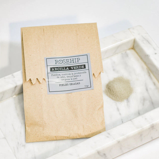 MASCARILLA DE ARCILLA VERDE - PIEL GRASA - PAQUETE 50GR
